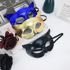 Masque de chat sexy en PVC pour femme bal masqué fête costume masque des yeux 3pcs
