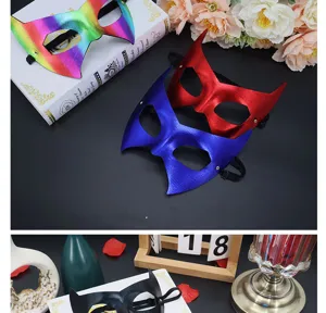 Sexy PVC bat eye mask for Halloween masquerade, cosplay party, and carnival dress-up events.