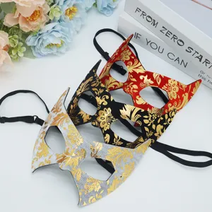 Halloween masquerade PVC half face bat mask sexy party eye mask costume accessory