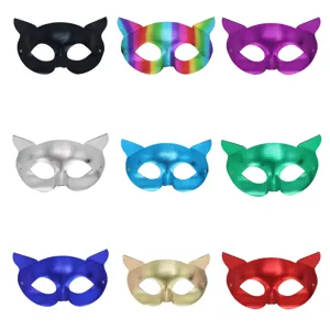 Masque de chat en PVC composite sexy masque de fête costume mascarade multicolore