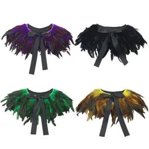 Halloween γοτθικό χρωματιστό φτερό σάλι κάπα μαντήλι για κοστούμι πάρτι μασκαράτ αξεσουάρ