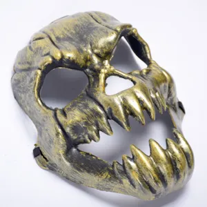 Halloween horror skull mask with sharp fangs, perfect for costume party and spooky events decor.