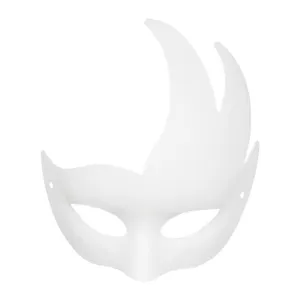 Weisse DIY leere Maske Maskerade Papierbrei handbemalt Party Requisiten Halloween Deko