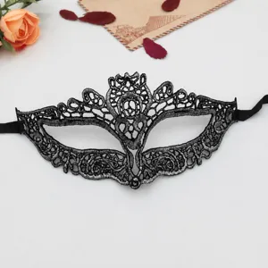 Schwarze und silberne Spitzen-Maske, sexy Katzenaugen-Maske für Party, Halloween und Fotos.