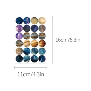 Monet Garden round dot stickers set for DIY journal diary and phone case decoration.