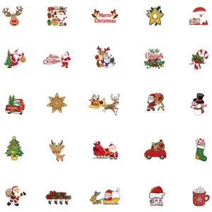 Christmas waterproof graffiti stickers set for laptop luggage home glass DIY decor items