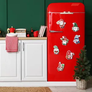 Weihnachten gesichtslose Wichtel magnetische Kühlschrankaufkleber Set für schöne Festtagsdeko.