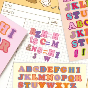 Cartoon alphabet sticker waterproof diary DIY decorative sticker sheets main view
