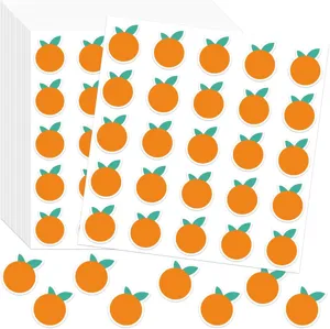 Autocollants Autoadhésifs Mignons Thème Fruits Pomme Fraise Citron Orange Cerise Autocollants Décoratifs pour Bricolage