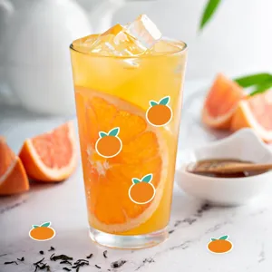 Adorables autocollants de fruits orange etiquettes adhesives decoratives pour cartes postales