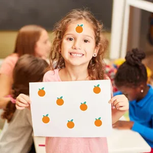 Mignons autocollants fruits orange étiquettes adhésives pour bricolage enfants enveloppes.
