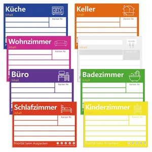 Grandes Étiquettes de Déménagement à Code Couleur Autocollants Imperméables pour Bureau