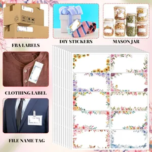 Blumige selbstklebende Blanko Etiketten und Aufkleber ideal fur FBA und Geschenke.