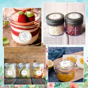 Étiquettes florales étanches pour pots avec détails de date et contenu en situation.