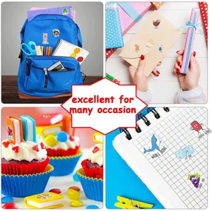 Cute kids motivational reward stickers, animal and fruit journal decorative planner labels.