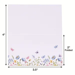 Segnaposto floreali ad acquerello con farfalle per tavoli di nozze e feste a tema.
