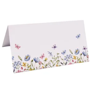 Segnaposto floreali ad acquerello carte tenda per decorazione tavolo festa nozze.
