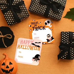 Etiquettes cadeaux d'Halloween autocollants effrayants de fête pour sachets de bonbons