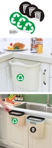 Autocollants étanches de 5 pouces pour tri des déchets, kit de stickers poubelle et recyclage