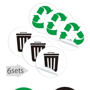 Autocollants etanches de tri des dechets de recyclage et poubelle pour bacs menagers