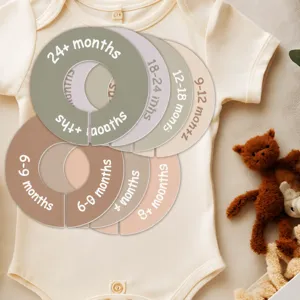 Baby closet size dividers 8 pieces set infant wardrobe organization pastel plastic colorful