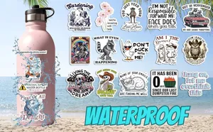 Wasserdichte lustige Tier Meme Aufkleber Vinyl Aufkleber Ästhetik Pack für Wasserflaschen