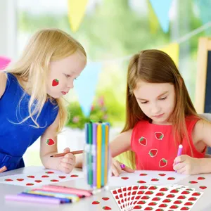 Adhésifs fraise mignons pour enfants, loisirs créatifs, scrapbooking et décoration de cartes.