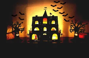 Halloween cute bat stickers decorative set for kids room window wall home party decor