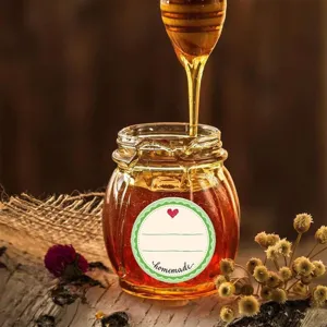 Joli autocollant d'etiquette de bocal de confiture avec motif mignon pour le marquage.