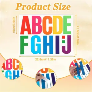Colorful alphabet letter stickers DIY waterproof vinyl decal for car laptop party decor