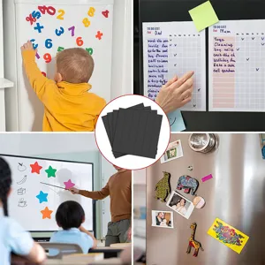 Hojas magnéticas flexibles imanes cuadrados adhesivos para nevera pizarra manualidades