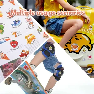 Customized motivational stickers for kids students, cute cartoon reward decal for notebooks.