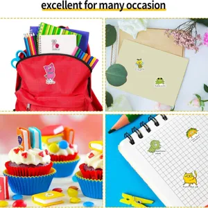 Cute cartoon English reward stickers for DIY decoration on notebooks, guitars and luggage.