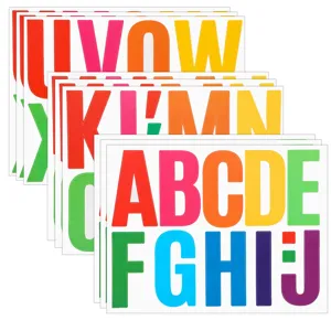 Colorful PVC Waterproof Letter Stickers DIY Alphabet Decals For Tablet Car Party Decorative Art Supplies