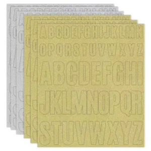 Waterproof Glitter Letter Stickers Self Adhesive A-Z Alphabet Decals For Graduation Cap Mailbox DIY Crafts Gift Decoration