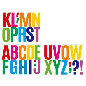 Colorful alphabet letter stickers waterproof PVC DIY decorative decals for party car
