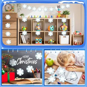 Winter Schneeflocke Klassenzimmer Dekoration Papierschnitte Basteln Wanddekoration 100 Stk