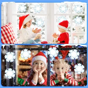Winter Schneeflocke Fensteraufkleber für Weihnachts-Klassenzimmer Wanddekoration Party.