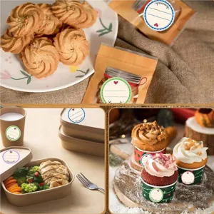 Jolis autocollants d'etiquettes de bouteille manuscrits impermeables pour pots de confiture