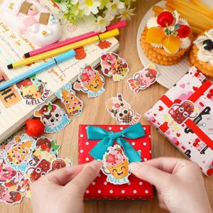 Cute cartoon ice cream motivational reward stickers for students and kids classroom use.