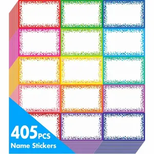 Αυτοκόλλητα ονομάτων με χρωματιστά στίγματα 405 τεμάχια κενά για σχολείο και γραφείο