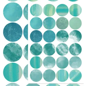 Aesthetic watercolor round dot stickers for journal diary planner DIY crafts decor