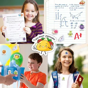 Kids motivational stickers teacher reward cute cartoon animal sticker school supplies stationery