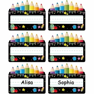 Classroom Desk Name Tags Stickers Blackboard Style Back To School Student Name Labels Kids Stationery Decorative Supplies