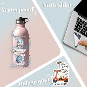 Holografische wasserdichte lustige tier zitate dekorative aufkleber DIY laptop tagebuch aufkleber