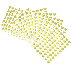 Golden heart gold foil stickers self-adhesive envelope sealing diary DIY waterproof label