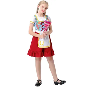 Deutsches Oktoberfest Dirndl Kostüm für Kinder, ideal geeignet für Partys und Festivals.