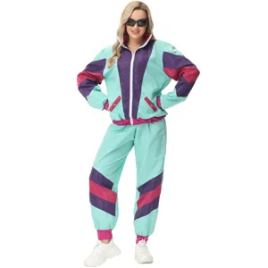 Ρετρό αθλητική φόρμα 80s και 90s σε στυλ colorblock για μουσικό φεστιβάλ και πάρτι.