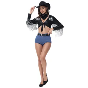 Sexy western cowgirl costume set for women, perfect for music festival stage performances and parties.