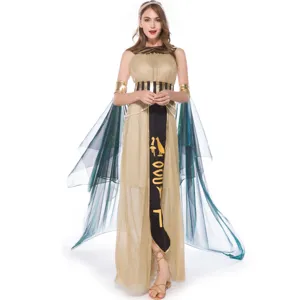 Egyptian Queen Cleopatra cosplay costume for women, ideal for Halloween and parties.